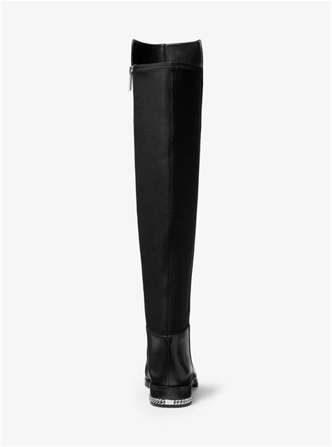 michael kors sabrina stretch boots|Sabrina Stretch Leather Boot .